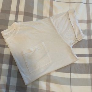 Aerie White Linen Tee
